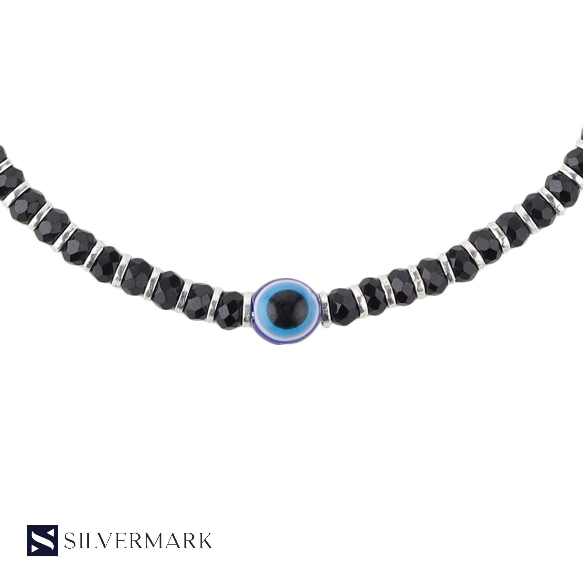 925 Pure Silver Evil Eye Black Bead Nazariya Bracelet For Kids - Elotic  Silver